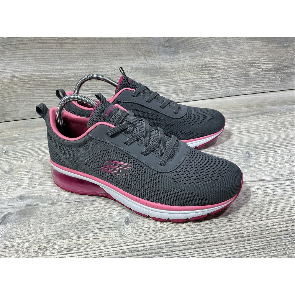 Skechers Womens Memory Foam Size 10 Grey Gel Walking Sneakers Shoes 179014R